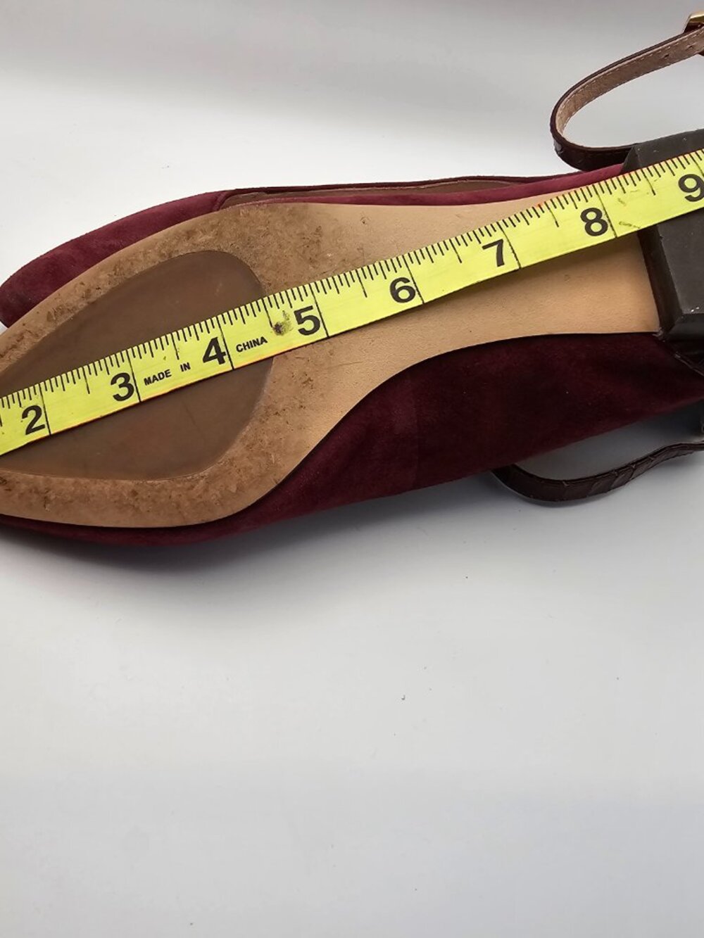 Louise et Cie Lo‑Berry Burgundy Suede Pointed‑Toe Flats – Approx. Size 8 - Picture 9 of 9